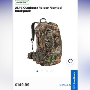 Alps Outdoorz Falcon Camo Hunting Backpack Real Tree Edge